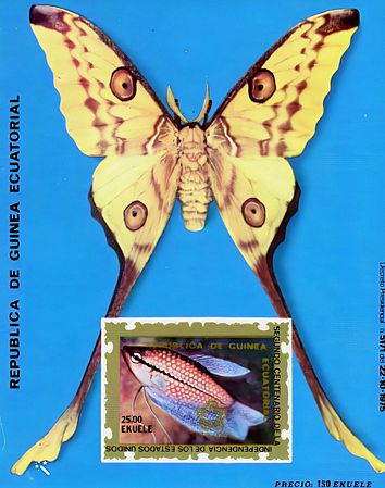 Äquatorial Guinea 1976 Block Tiere und Pflanzen