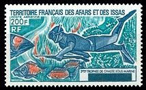 Afar & Issas 1974 Unterwasserjagd Taucher