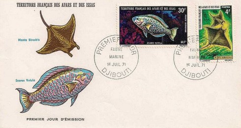 Afar & Issas 1971 Fischsatz FDC
