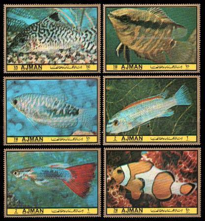 Ajman 1972 Fischsatz weitere Ausgabe