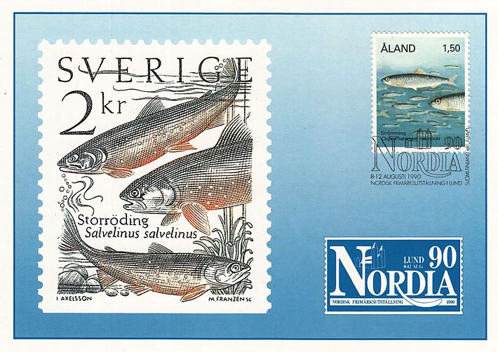 Åland 1990 Kleinbogen Fische