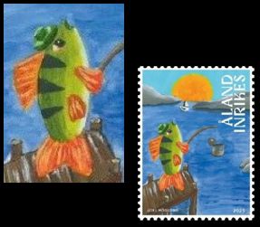 Åland 2025 Kinderzeichnungen Fisch