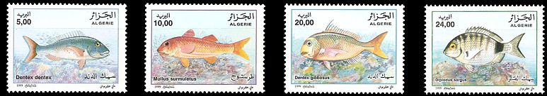 Algerien 1999 Fischsatz vier Werte