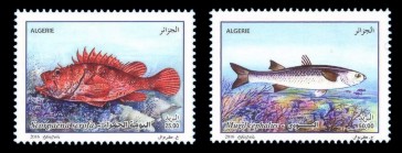 Algerien 2016 Fischsatz zwei Werte