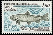 Andorra 1983 Naturschutz Fisch