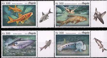 Angola 2018 Naturkunde Fische Satz