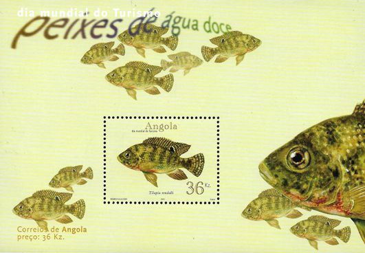 Angola 2001 Süßwasserfische Block