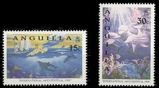 Anguilla 1998 Kunstausstellung Fische