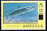 Anguilla 1979 Überdruck Fisch