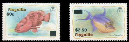 Anguilla 1984 Wertänderung Fische