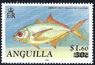 Anguilla 1992 Wertänderung Fisch