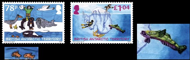 Antarktis 2020 Kinderzeichnungen Fische