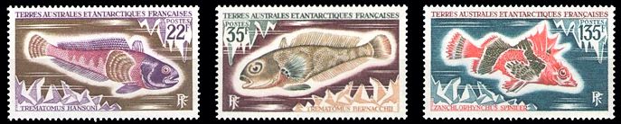 Antarktis 1971 Fische Satz zweite Ausgabe