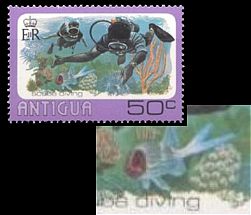 Antigua 1976 Wassersport Briefmarke