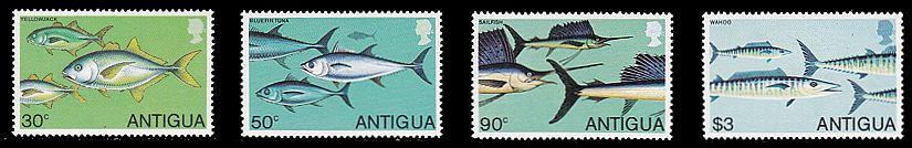 Antigua 1979 Fischsatz Übersicht