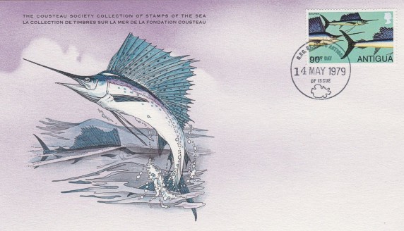 Antigua 1979 Ersttagsbrief Fische