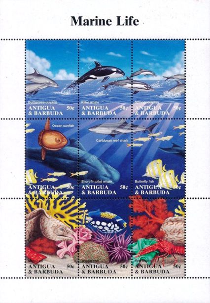 Antigua Barbuda 1994 Kleinbogen Meerestiere