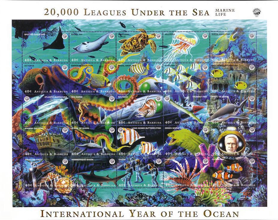 Antigua Barbuda 1998 Internationales Jahr des Ozeans