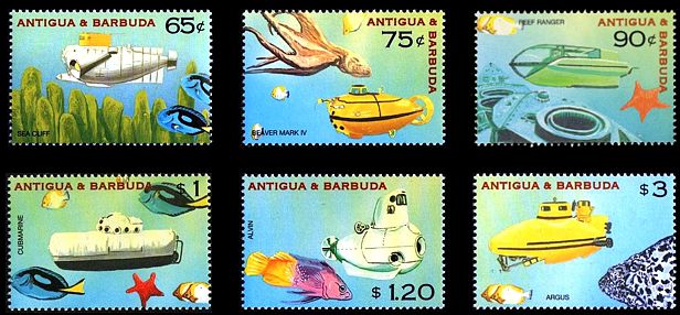 Antigua Barbuda 2000 Unterseeboote Satz Übersicht