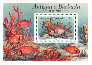 Antigua Barbuda 1990 Block Fische 2