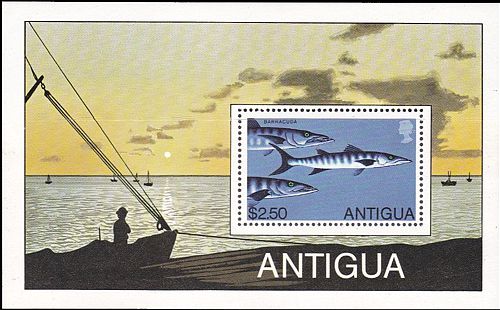 Antigua 1979 Block Fische