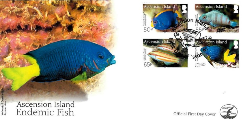 Ascension 2016 Endemische Fische Ersttagsbrief