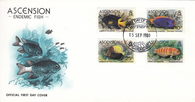 Ascension 1980 Fische FDC Ersttagsbrief