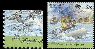 Australien 1987 fliegende Fische links