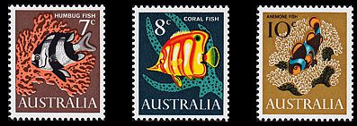 Australien 1966 Fische Freimarkensatz