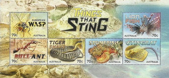 Australien 2014 Stechende Tiere Block