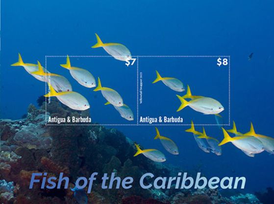Antigua & Barbuda 2023 Fische der Karibik Block