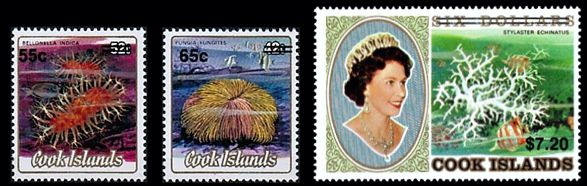 Überdruckserie Korallen Cook Islands 1987