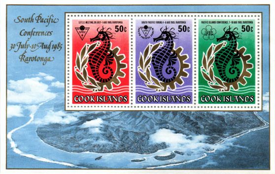 Block Seepferdchen Cook Islands 1985