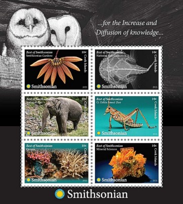 Block Smithsonian Institution Cook Islands 2021 mit Fledermausfisch