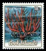 Dienstmarke mit stilisierten Fischen Cook Islands 1986