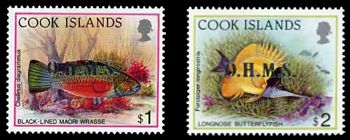 Ergänzungswerte Dienstmarken Cook Islands 1995