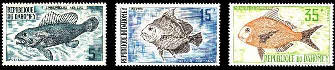Satz Fische Dahomey 1973