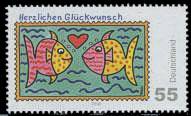 Grußmarken mit stilisierten Fischen Deutschland 2008