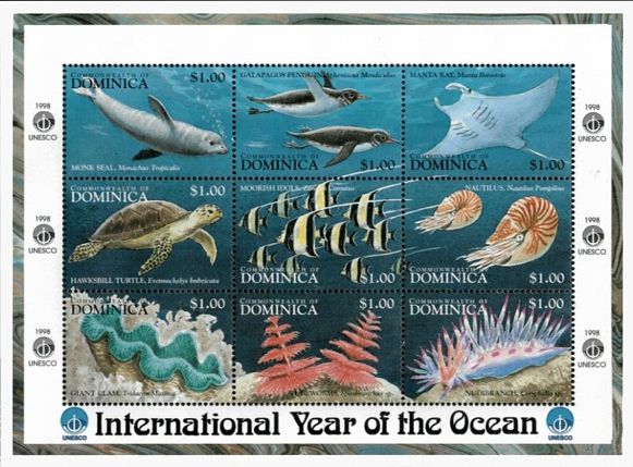 Meerestiere Kleinbogen Dominica 1998