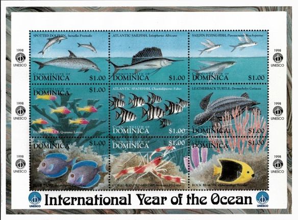 Meerestiere Kleinbogen Dominica 1998