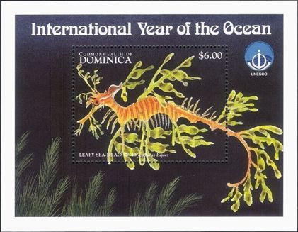 Meerestiere Block Dominica 1998