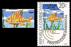 Umweltschutz Fisch Dominikanische Republik 1982