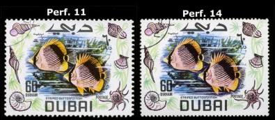 Fische Zähnungsvariante Dubai 1969