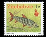 Simbabwe 1990 Freimarke Fisch