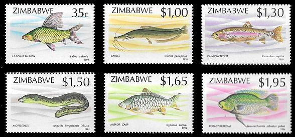 Simbabwe 1994 Fische Satz