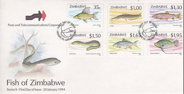 Simbabwe 1994 Fische Ersttagsbrief