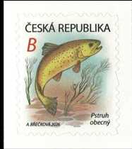 Tschechien 2026 Einzelmarke mit einer Forelle (Salmo trutta)