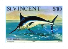 Fish-on-Stamps-Vincent-1975